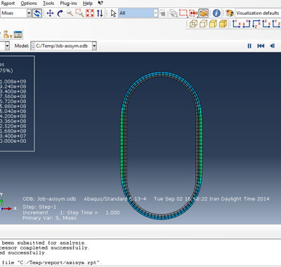 آموزش تحلیل محاسبه مخزن تحت فشار در آباکوس